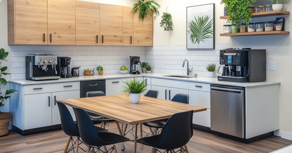 workplace breakroom ideas | modern office breakroom | Jackson Trail Vending